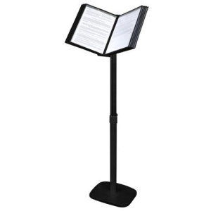 Демосистема напольная на 10 панелей, черные панели А4, регулируемая высота, STAFF, 238335