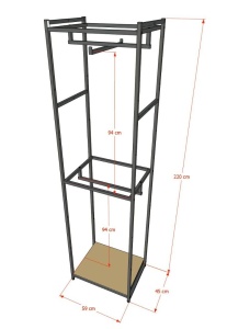 Стеллаж для одежды A2260-05-ЧДС 220х60х45