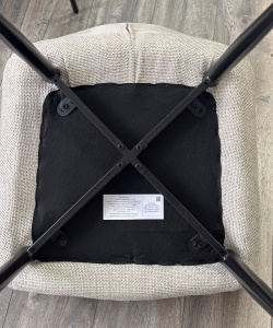 Стул РЕФЛЕТ (REFLET) 3018-10 бежевый, шенилл / черный каркас, ®DISAUR