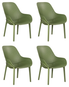 Набор 4 шт Кресло DOBRIN LONZO, зеленый хаки (G-17) c УФ-защитой