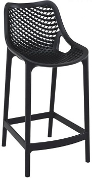 Стул пластиковый полубарный Air Bar 65 черный;черный