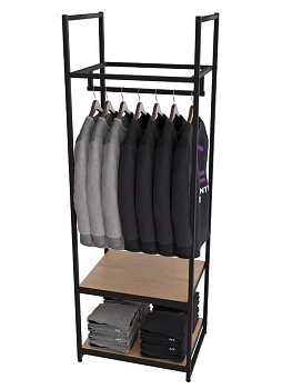 Стеллаж для одежды в стиле Лофт A1760-09-ЧДС