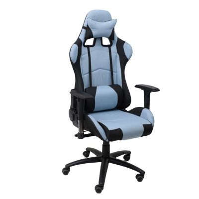 Кресло поворотное Savage, голубой + черный, ткань