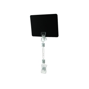 Ценникодержатель на прищепке малый FXS-DBL ножка 50 мм, цвет прозрачный