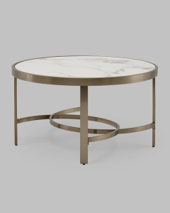 Журнальный столик Адриана 80*80 см светлая керамика