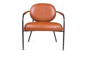 Лаунж кресло EGO, искусственная кожа, коричневый