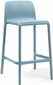 Стул пластиковый полубарный Faro Mini голубой