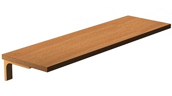 Полка для сумок в прилавок ПТ-105-д цвет Белый с черной кромкой