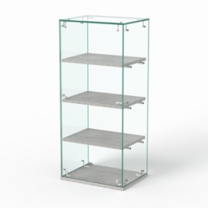 Витрина "СЛАДОСТЬ" №6А-О-П для выпечки настольная с прямыми полками без дверки ПДСП, Метрополитан Грей