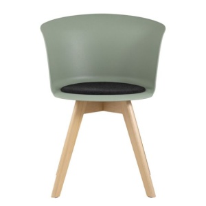 Стул Moon с подушкой, серо-зеленый