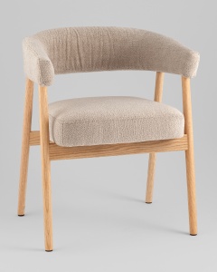 Стул обеденный Zubo с деревянными ножками бежевый