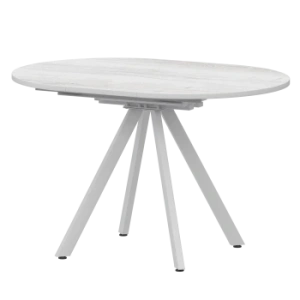 Стол раздвижной Байкал Мини Обеденные столы в пластике Байкал 800+300 (Н-3777) Фрост/Белый муар