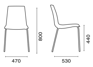 Стул пластиковый X-Treme S хромированный, белый
