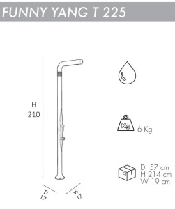 Душ уличный Funny Yang T 225 антрацит