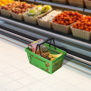 Корзина пластиковая усиленная ROCK, 20 литров, цвет салатовый