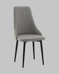 Стул Касаденика велюр серый, спинка гобелен перья