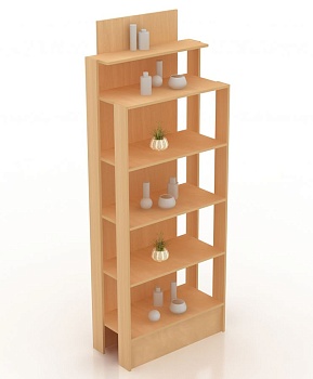 "УСТ 08-40" Чайный стеллаж цвет Белый с черной кромкой