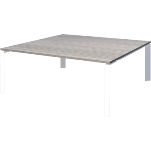 Стол переговорный на металлокаркасе Аргентум-МП НТМП.П-160.11 Лиственница/Белый