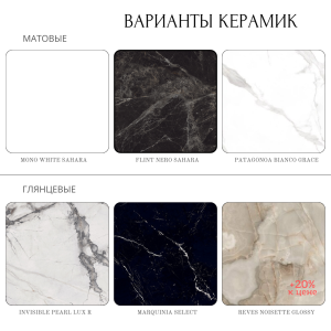 Стол круглый Лукас 120, керамика глянцевая, черная