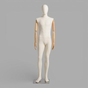 JMP5-QF Манекен мужской тканевый с деревянными руками