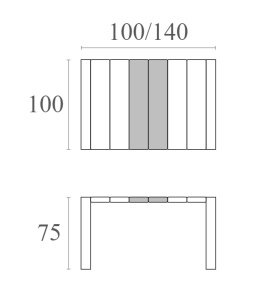 Стол пластиковый раздвижной Vegas Table белый