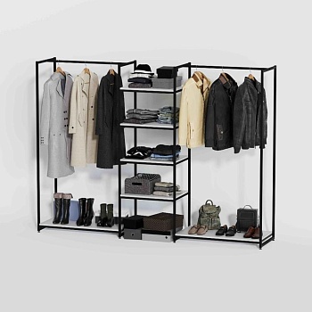 Стеллаж для одежды КБ-1703 в стиле Loft