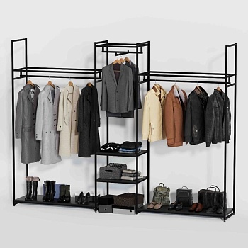 Стеллаж для одежды КЧ-2204 в стиле ЛОФТ