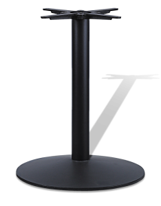 Ножка стола чугунная круглая для бара, черная, серия Fusion, артикул 3003 для больших столешниц