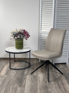 Стул YOHAN 360 град. поворот. HF017-09 Латте, экокожа / Черный, ®DISAUR