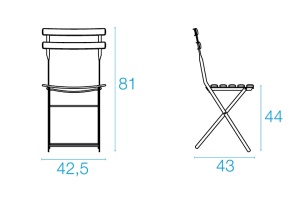 Стул металлический складной Arc en Ciel зеленый