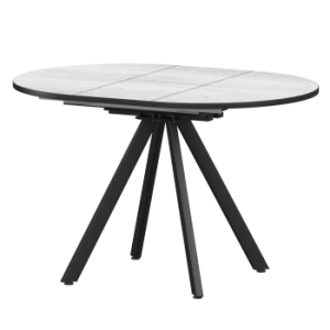 Стол раздвижной Байкал Мини Обеденные столы в пластике Байкал 900+300 (Н-3784) Фрост/Черный муар