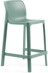 Стул пластиковый полубарный Net Stool Mini ментоловый