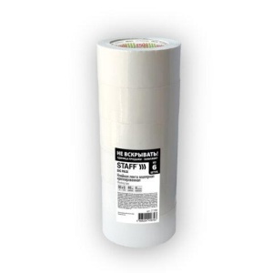 Клейкая лента малярная креппированная 48 мм x 50 м, КОМПЛЕКТ 6 шт., STAFF "BIG PACK2, 271958