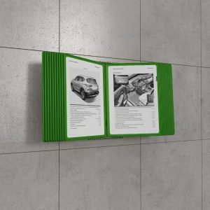 АККОРД-02.А4Gr.Gn Демосистема 20 зеленых панелей А4 серая настенная