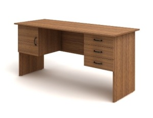 Стол 2-тумбовый (3 ящика+дверка) (1600х600х750)