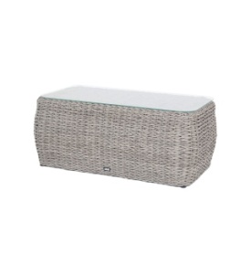 "Кальяри" журнальный столик из искусственного ротанга (гиацинт), цвет серыйцвет серый (гиацинт)