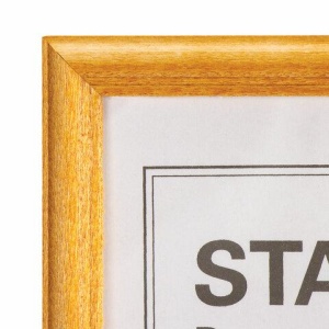 Рамка деревянная 21х30 см с акриловым стеклом, небьющаяся, багет 17 мм, янтарь, STAFF Carven, 391213