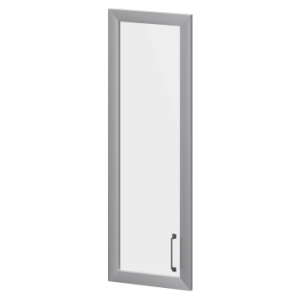 Дверь стеклянная в алюминиевой раме левая Приоритет К-980.СР.ЛВ.Ф Дуб венге