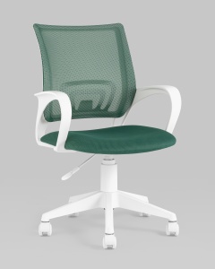 Кресло офисное TopChairs ST-BASIC-W зеленый крестовина пластик белый