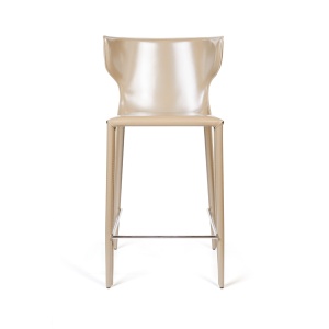 Стул полубарный Аустин, кожа бежевый
