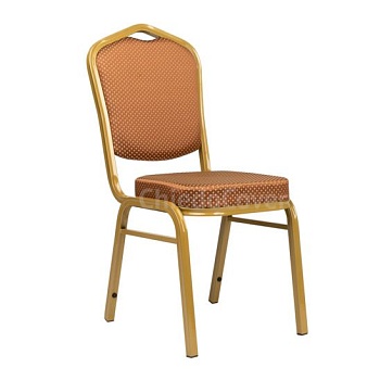 Стул Хит 25мм - золото, коричневая корона