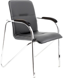 Кресло Everprof Samba Wood CF Экокожа Черный