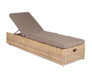 "Рим" шезлонг с подушкой, цвет соломенныйцвет соломенный