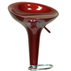 Барный стул Бомба, красный глянец