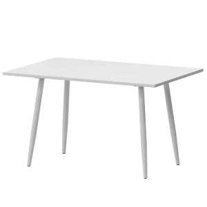 Стол нераздвижной Бетта Обеденные столы в пластике Бетта 1200 Супер Белый/Белый муар