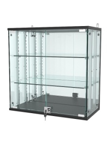 Витрина "АТРИУМ" с регулировочными полками настенная №1-5Г-РЕГ, Черный