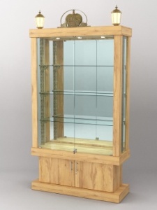 Витрина "Империя" №4-7 с фонарями, Дуб Золотистый