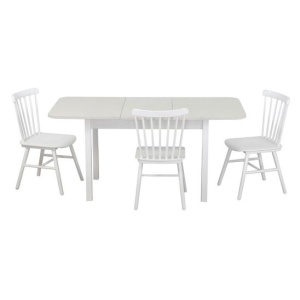 Столовая группа, стол Бостон, стулья Такер, белые