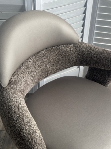 Стул ЖЕНЕВА (GENEVA) 360 град, СЕРЫЙ VEGA-88 / MIAMI-459, ткань / ЧЕРНЫЙ каркас, ®DISAUR