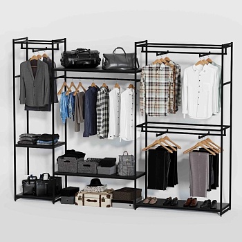 Стеллаж для одежды КЧ-2208 в стиле ЛОФТ